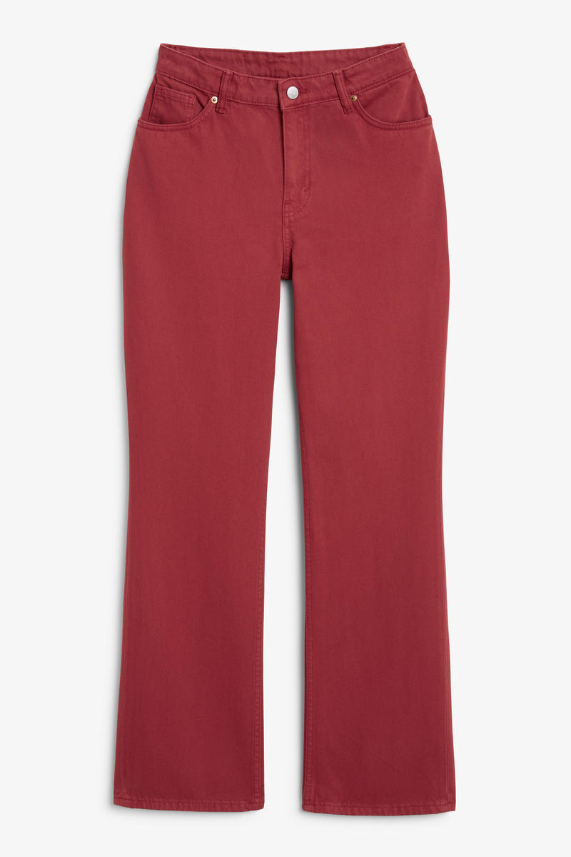 Nea Highwaist-Jeans Mit Bootcut - Rot von Monki