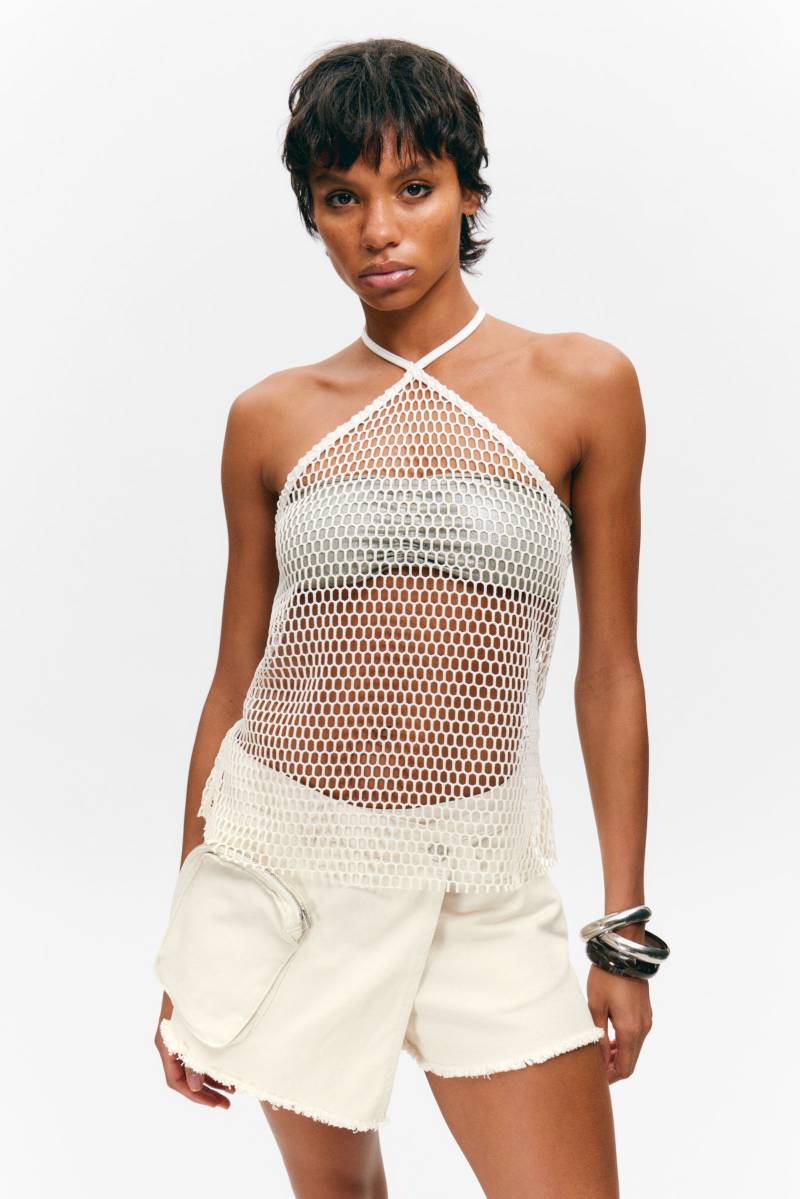 Net Halter Tie Top von Monki