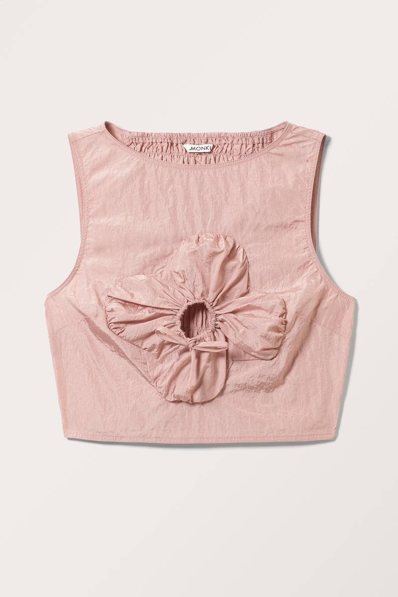 Nylon-Top Mit Blumendetail - Rosa von Monki