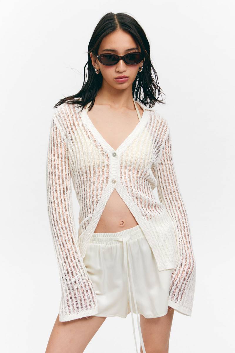 Open-Knit V-neck Cardigan von Monki