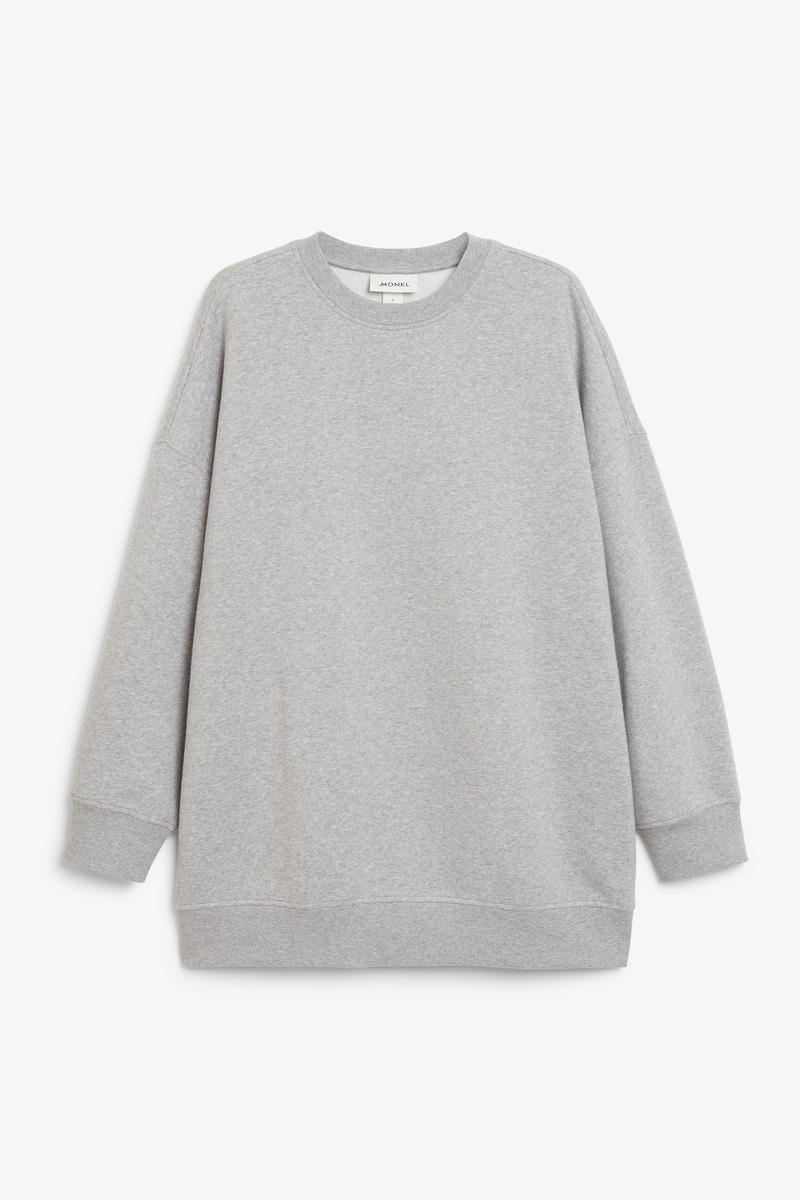 Oversize-Pullover Mit Rundhalsausschnitt - Grau von Monki