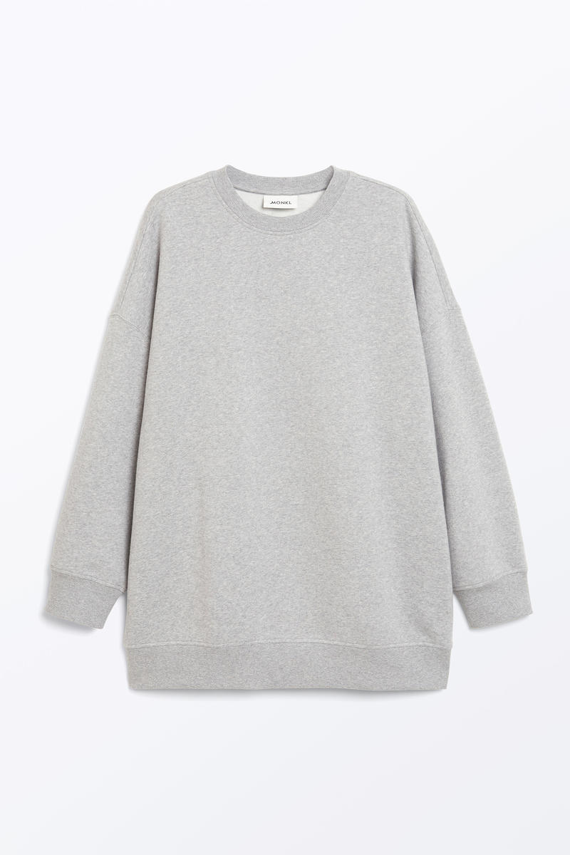 Oversize-Pullover Mit Rundhalsausschnitt - Grau von Monki