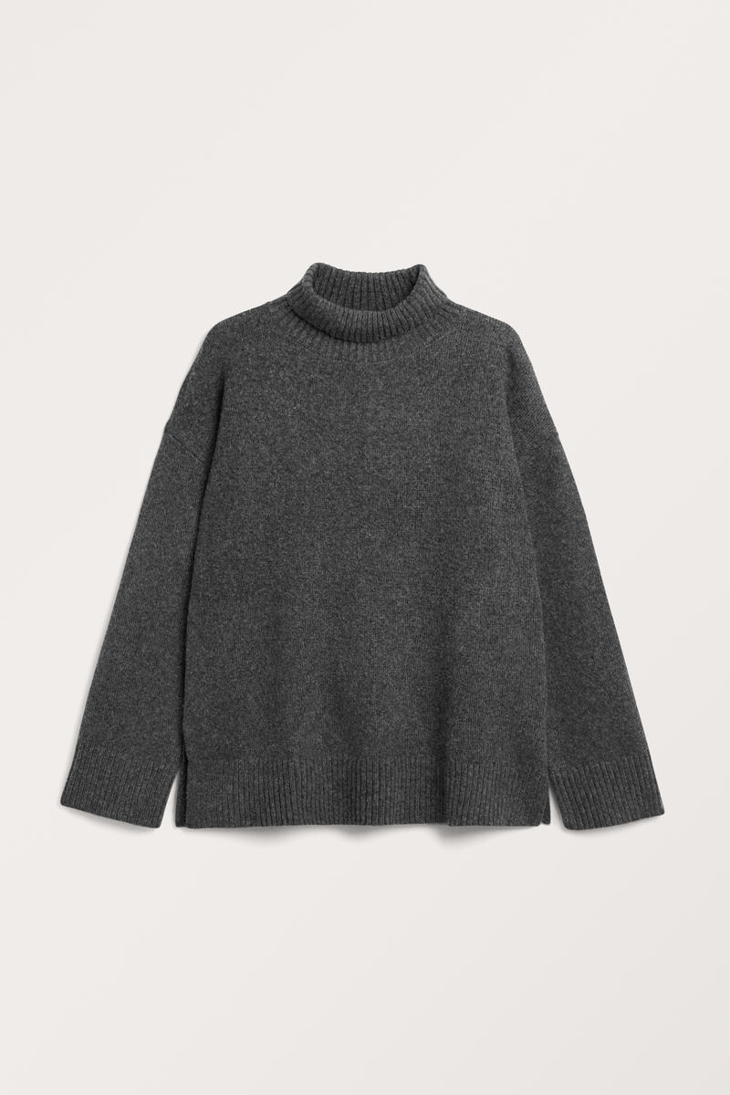 Oversize-Rollkragenpullover Mit Langen Ärmeln - Grau von Monki