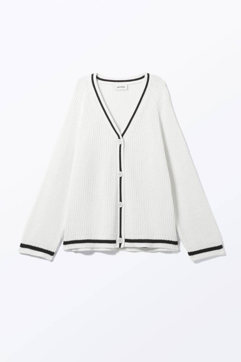 Oversized-Strickjacke - Weiß von Monki