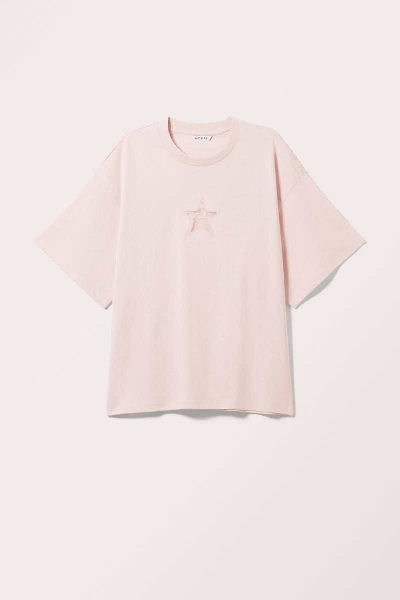 Oversized T-Shirt Im Washed-Look - Rosa von Monki