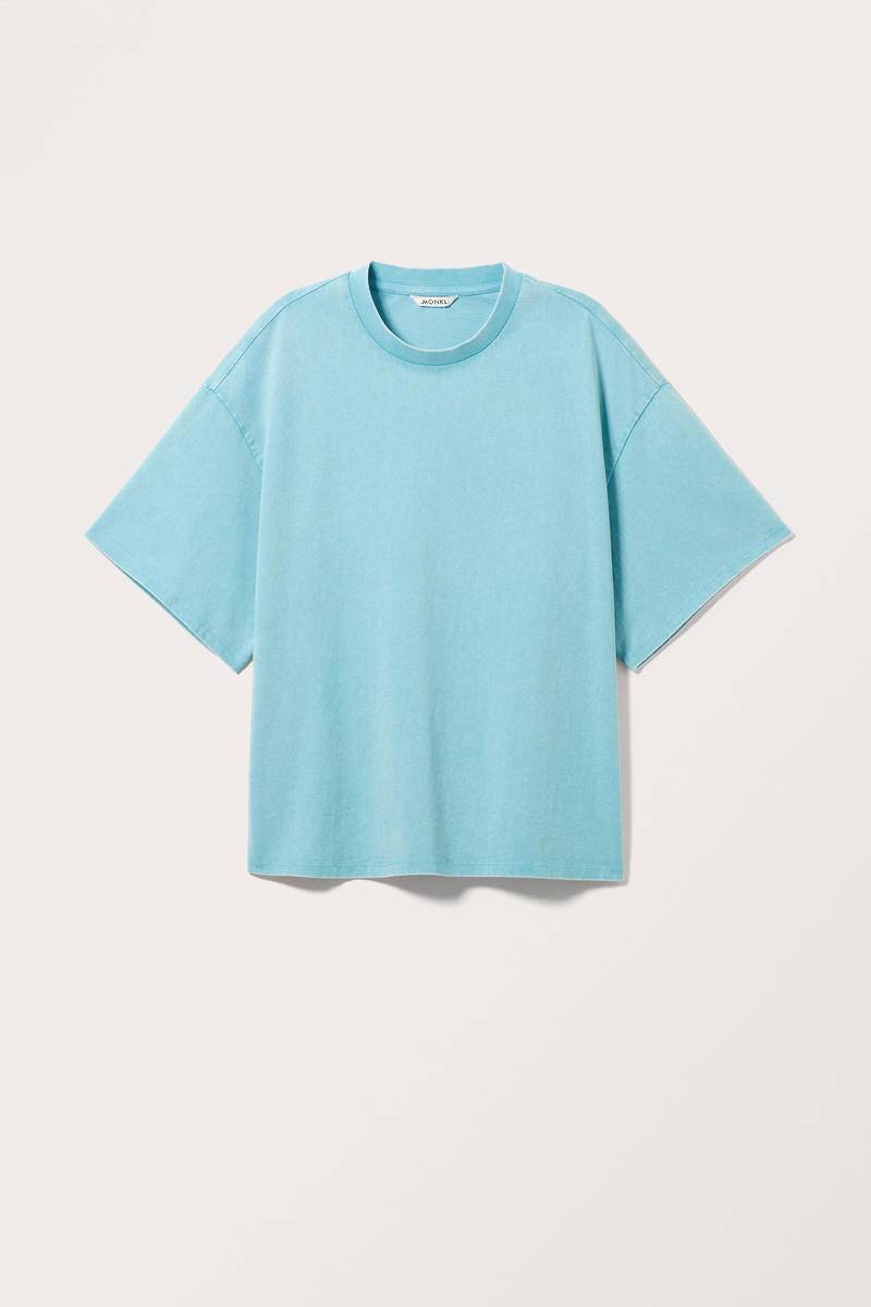 Oversized T-Shirt Im Washed-Look - Türkis von Monki