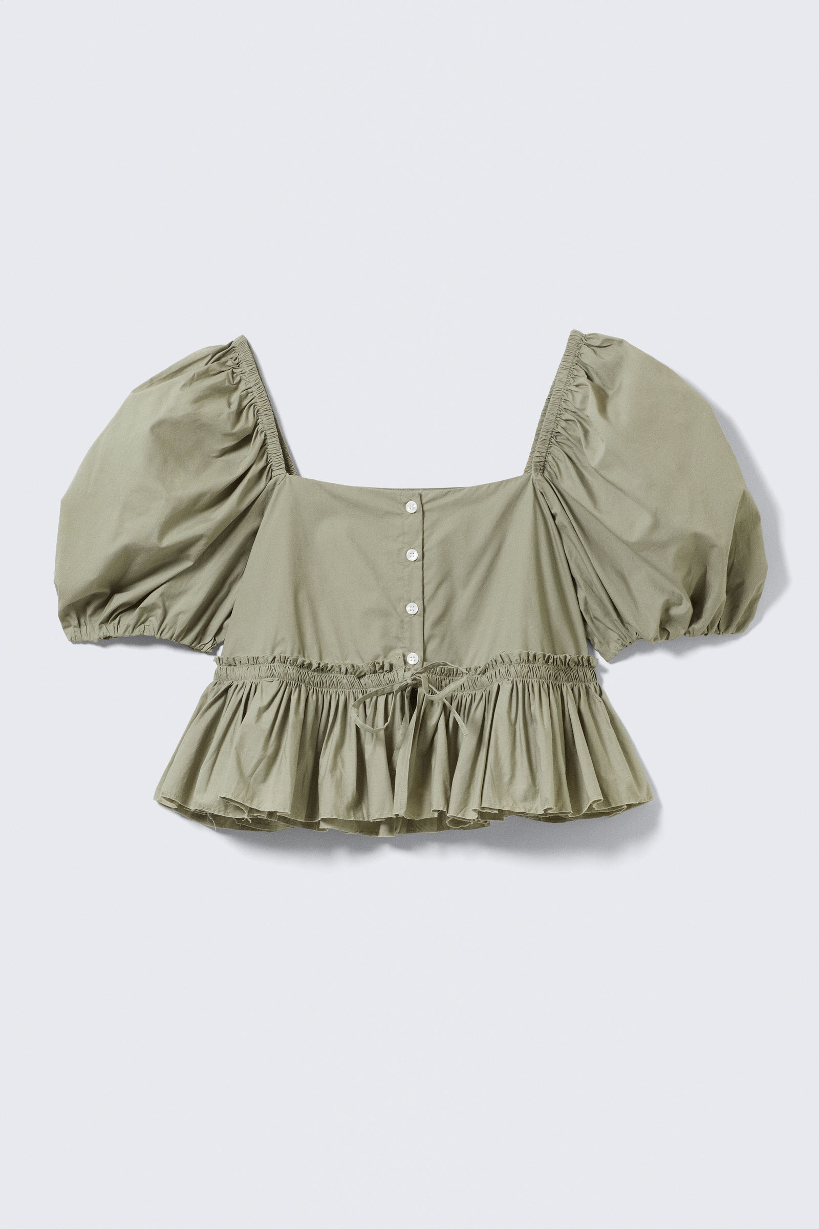 Peplum Cotton Poplin Blouse von Monki