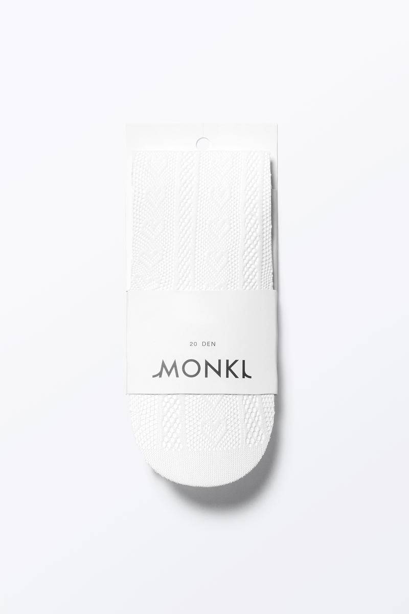 Pointelle-Strumpfhose - Weiß von Monki