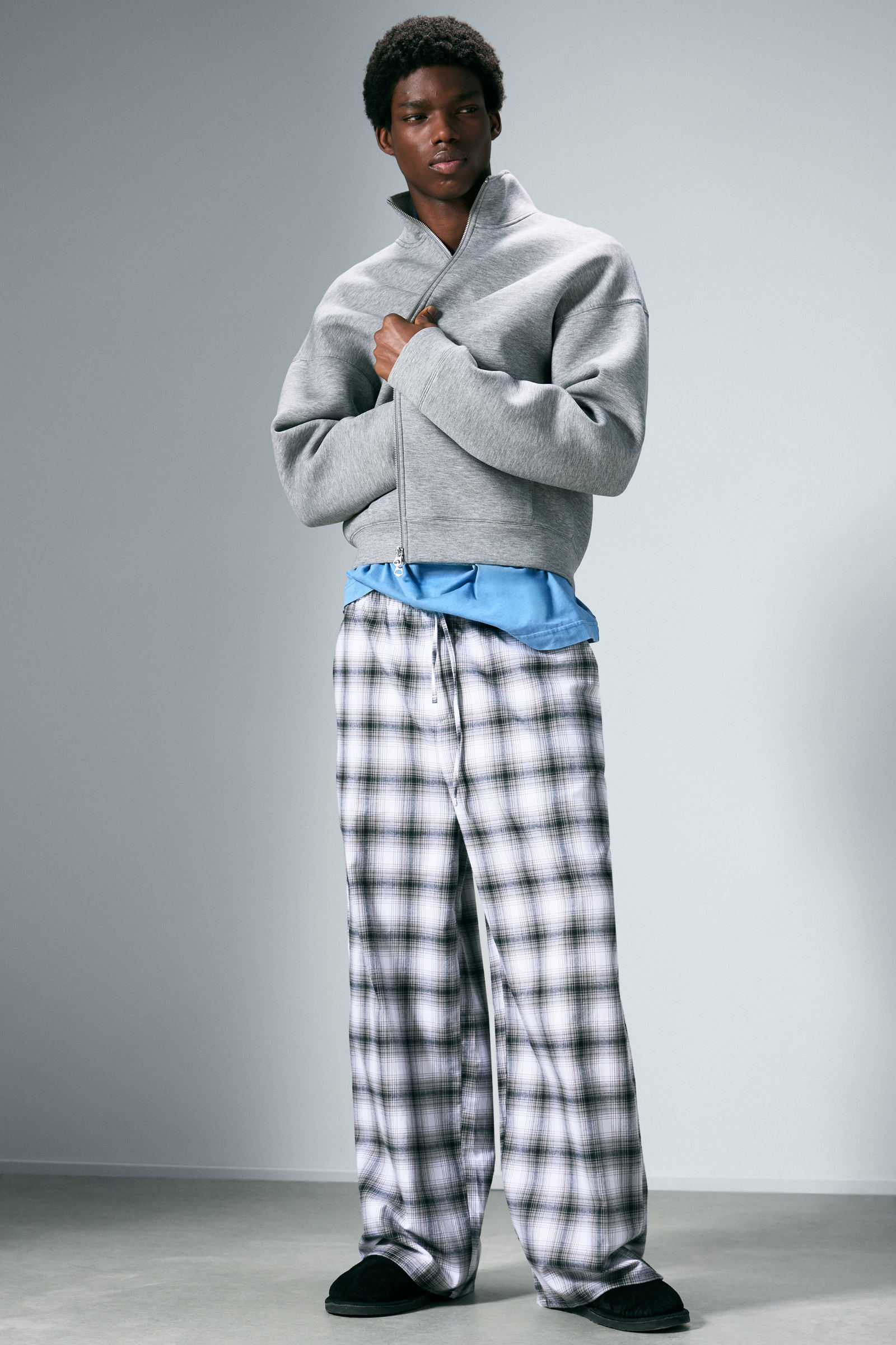 Relaxed Flannel Pyjama Trousers von Monki