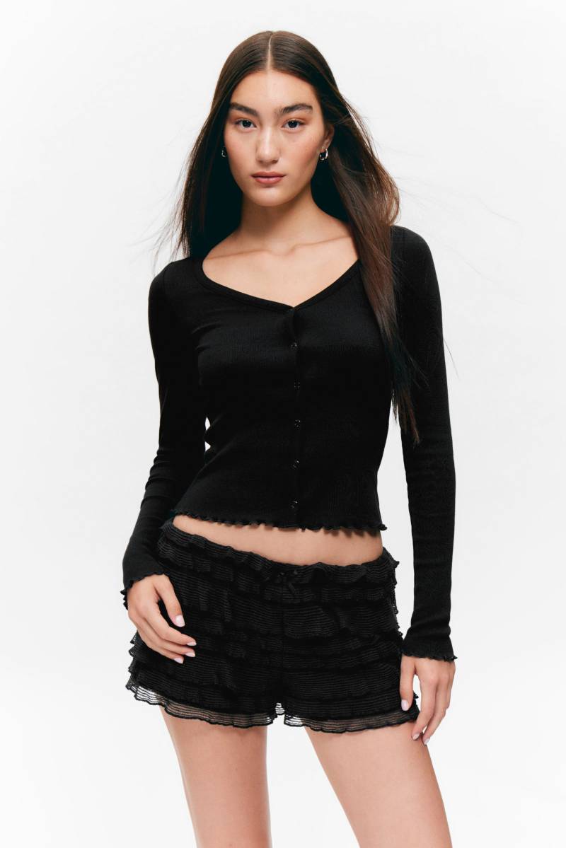 Ribbed Long-Sleeved Pyjama Cardigan von Monki