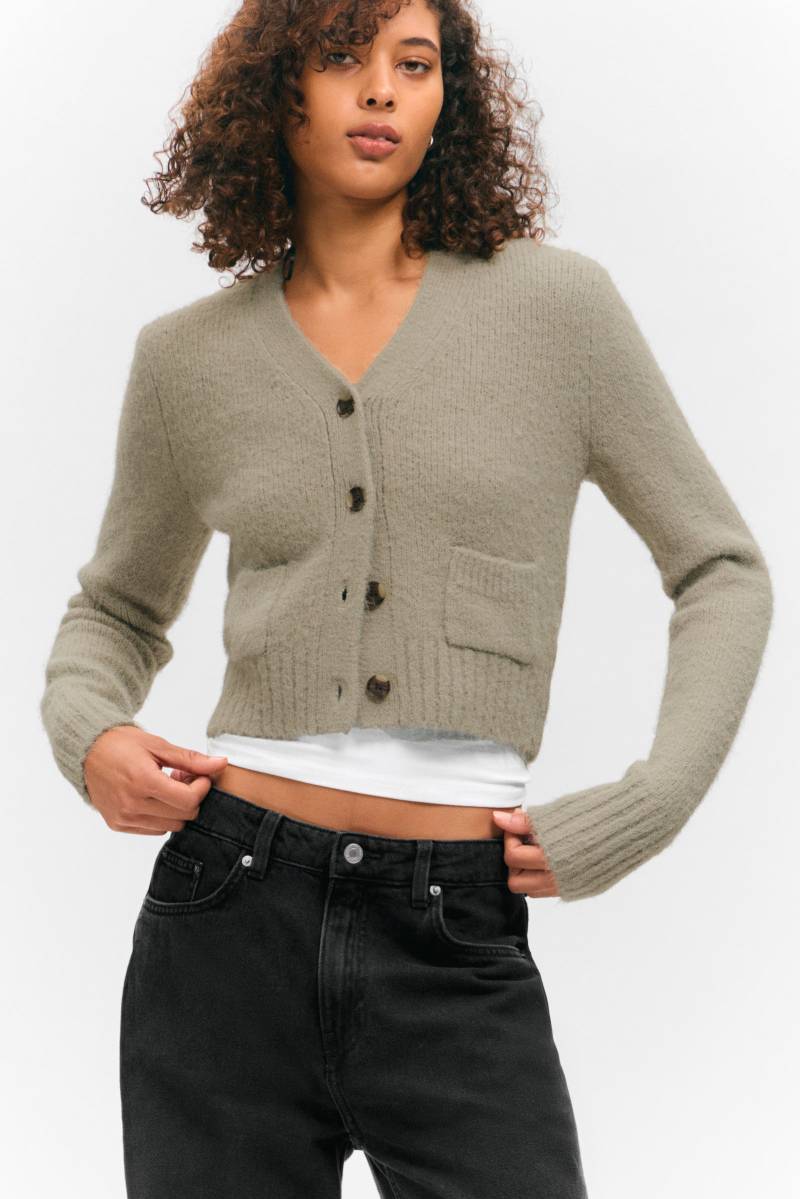 Ribbed V-Neck Cardigan von Monki