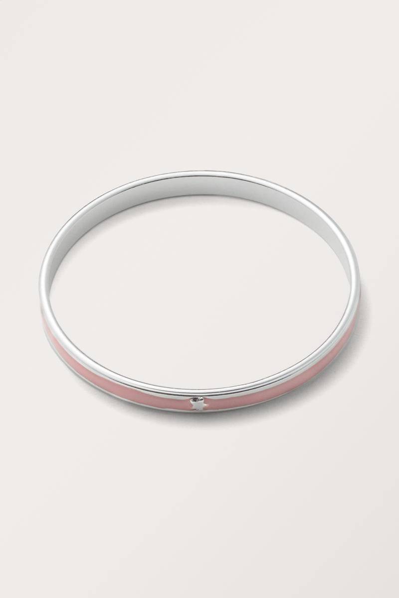 Runder Armreif - Rosa Silberfarben von Monki