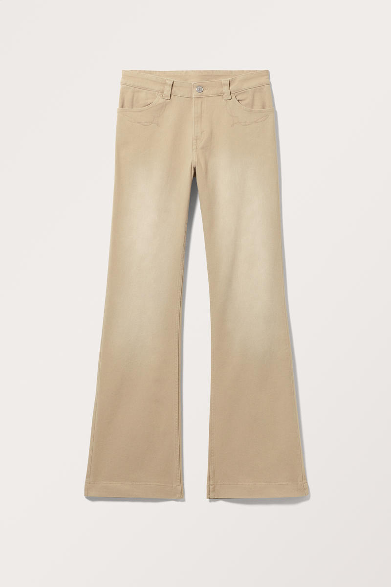 Schmal Geschnittene Bootcut-Hose - Beige von Monki