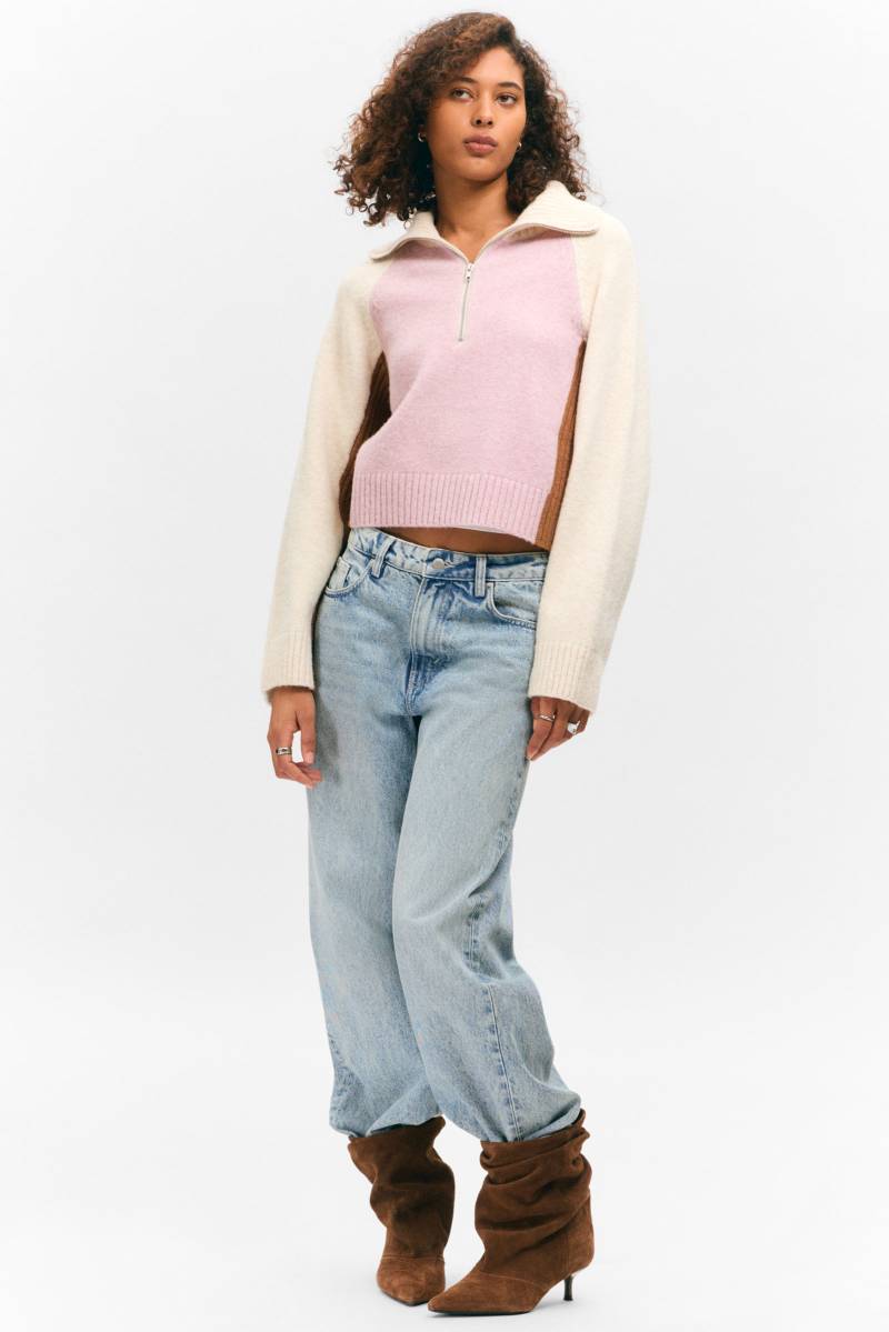 Short Half-Zip Knitted Sweater von Monki