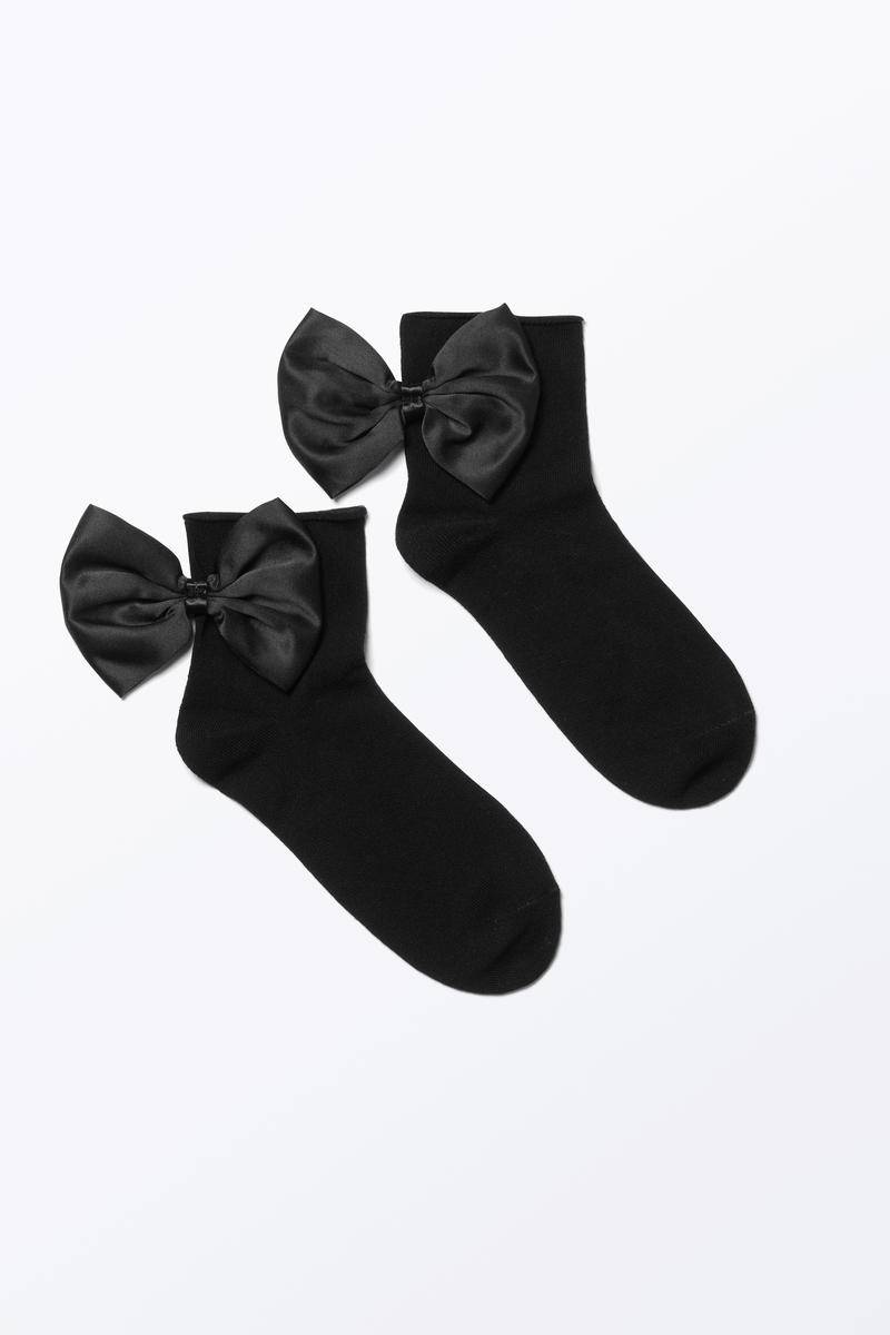 Socken Mit Schleife - Schwarz von Monki