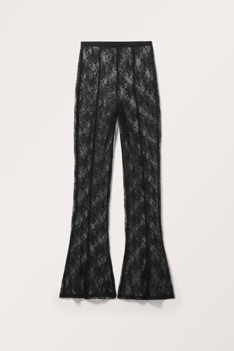 Bootcut-Leggings Aus Spitze - Schwarz von Monki