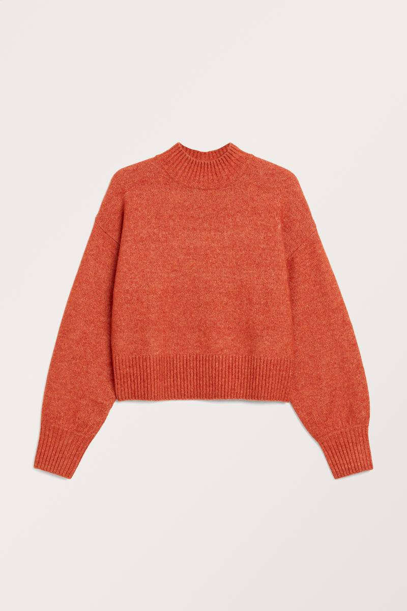 Strickpullover Mit Rollkragen - Orange von Monki