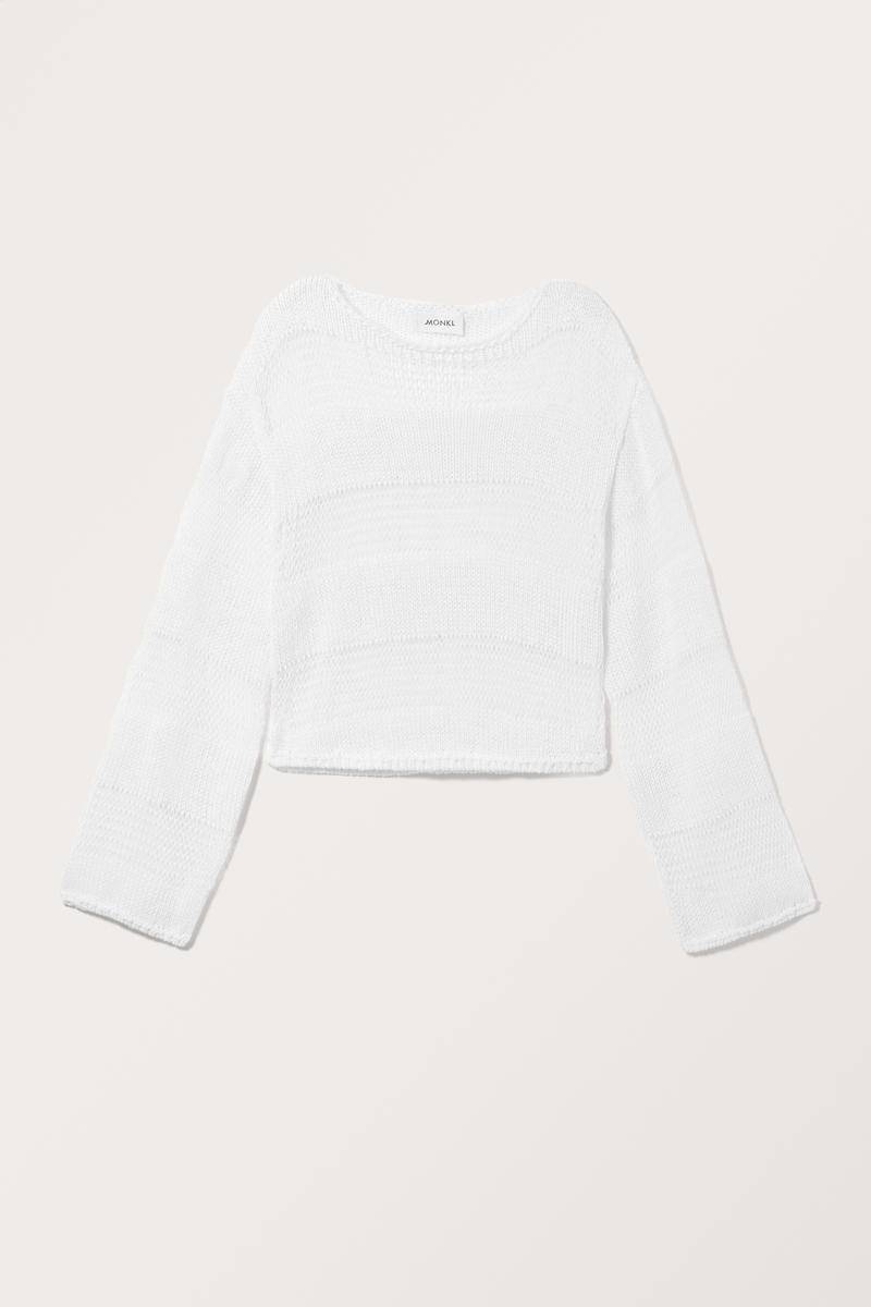 Strickpullover Mit Transparenten Streifen - Weiß von Monki