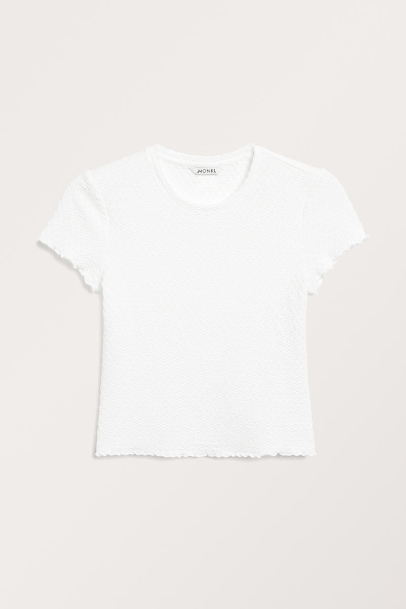 Struktur-T-Shirt - Weiß von Monki