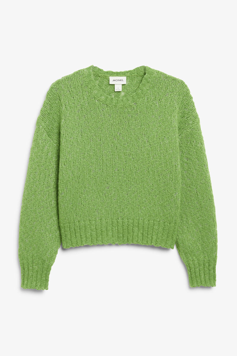 Strukturierter Strickpullover - Grün von Monki