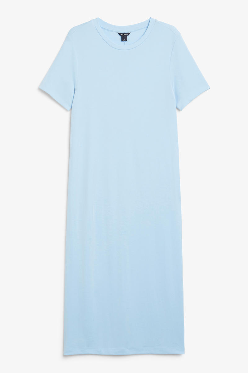 Superweiches T-Shirt-Kleid - Blau von Monki