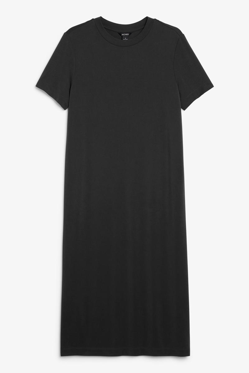 Superweiches T-Shirt-Kleid - Schwarz von Monki