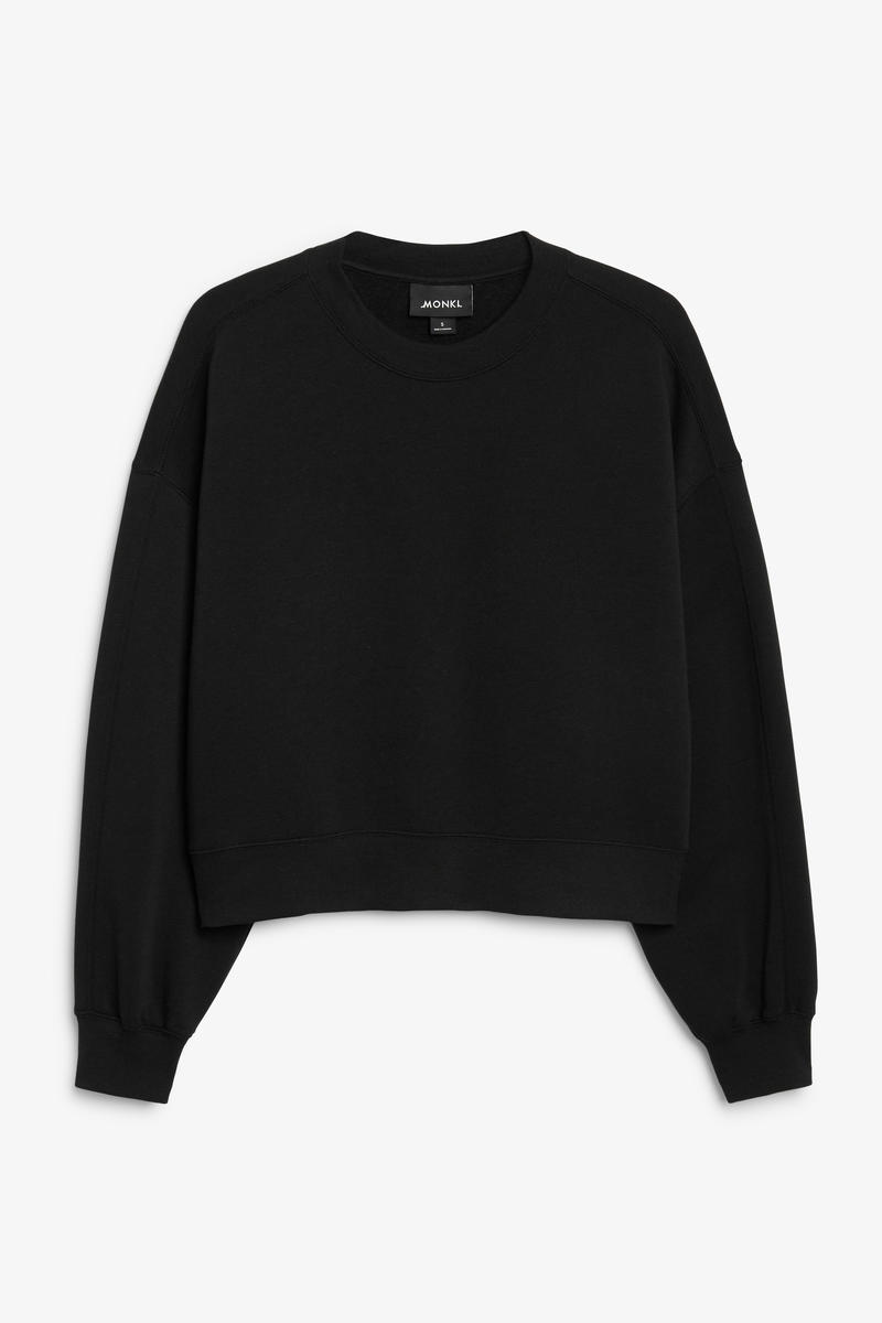 Sweatshirt Mit Rundhals - Schwarz von Monki