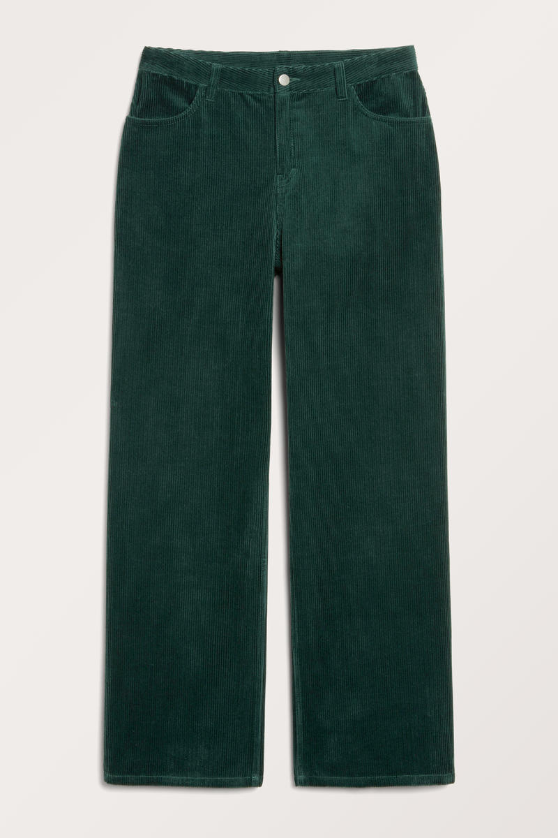 Tief Sitzende Cordhose Naoki - Grün von Monki