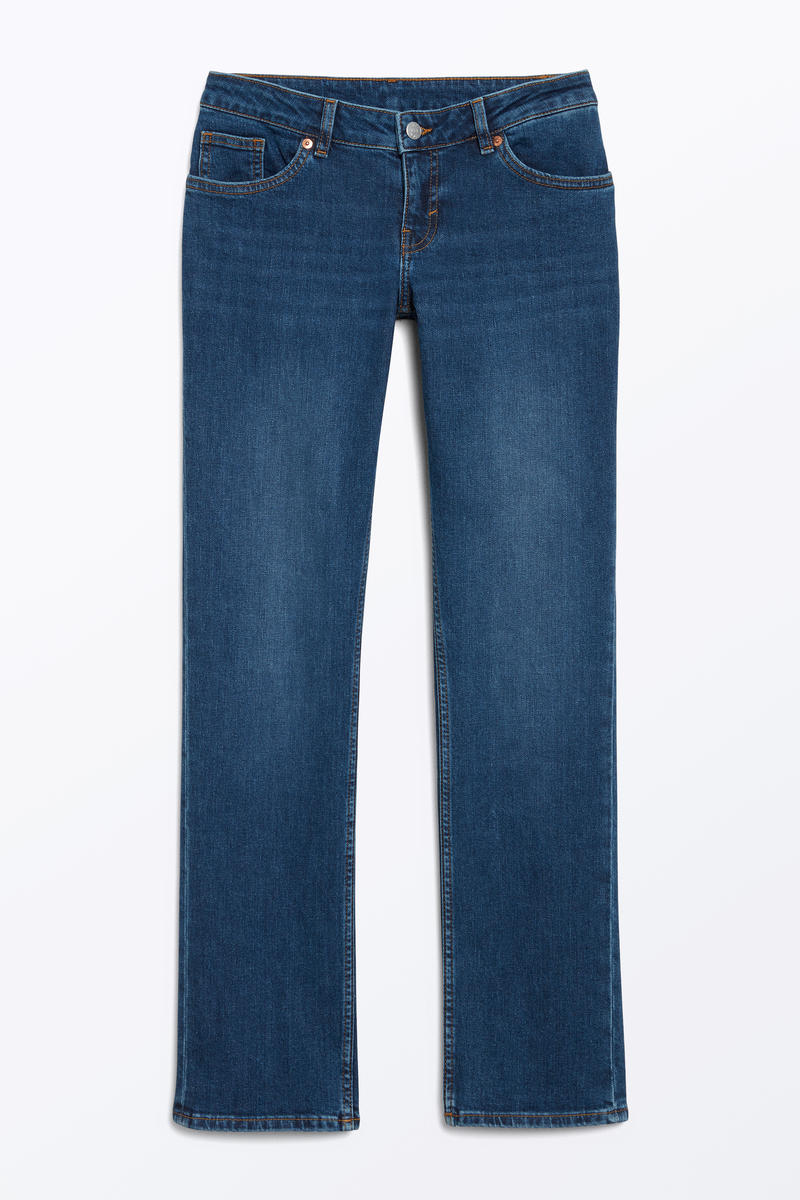 Tief Sitzende Jeans Mit Geradem Bein - Blau von Monki
