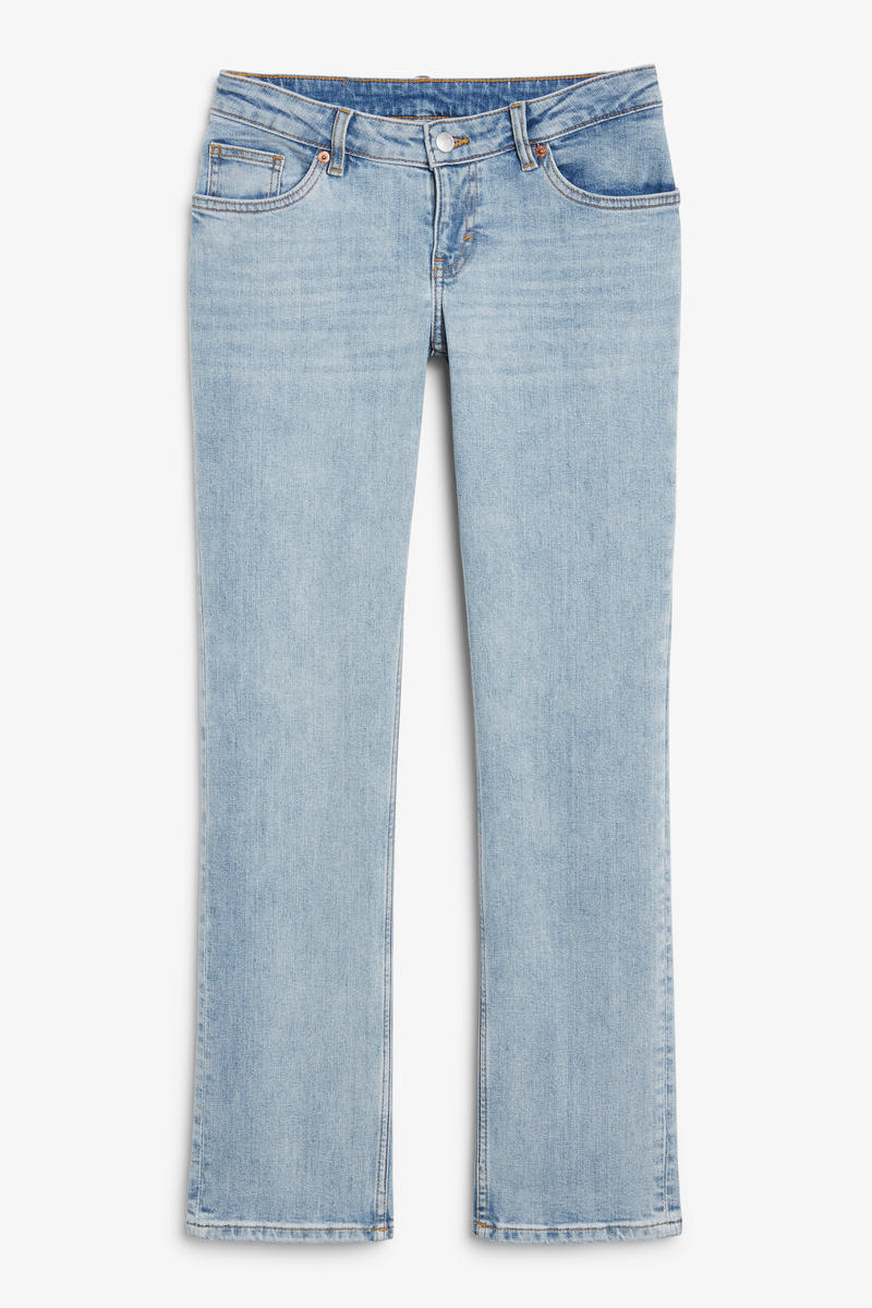 Tief Sitzende Jeans Mit Geradem Bein - Blau von Monki