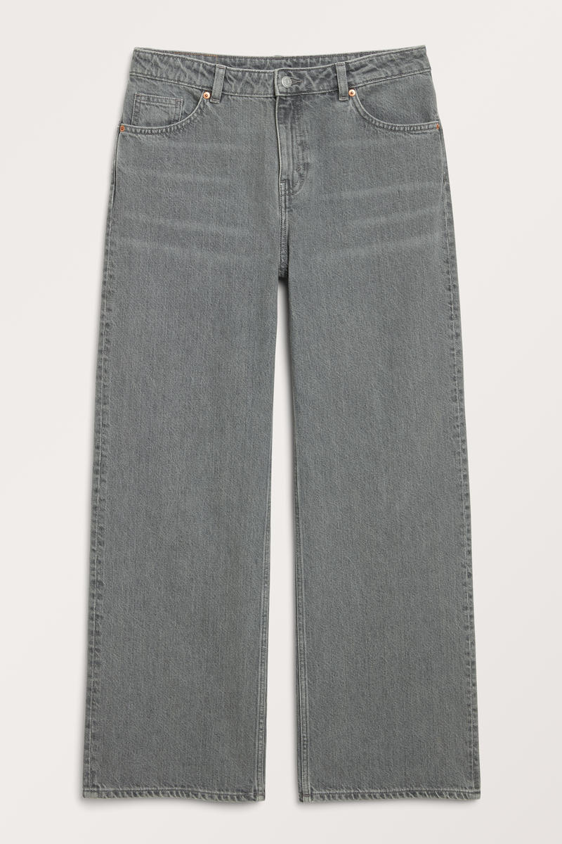 Tief Sitzende Jeans Naoki Mit Lockerer Passform - Grau von Monki