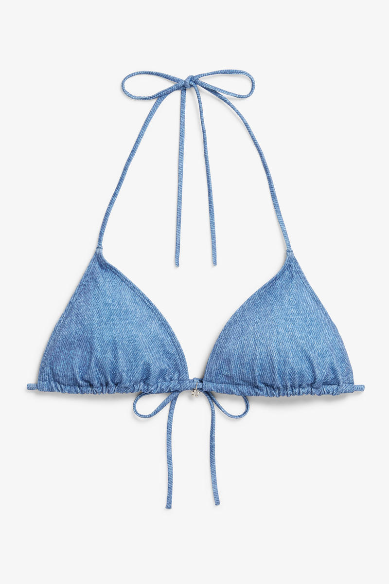Triangel-Bikinioberteil - Blau von Monki