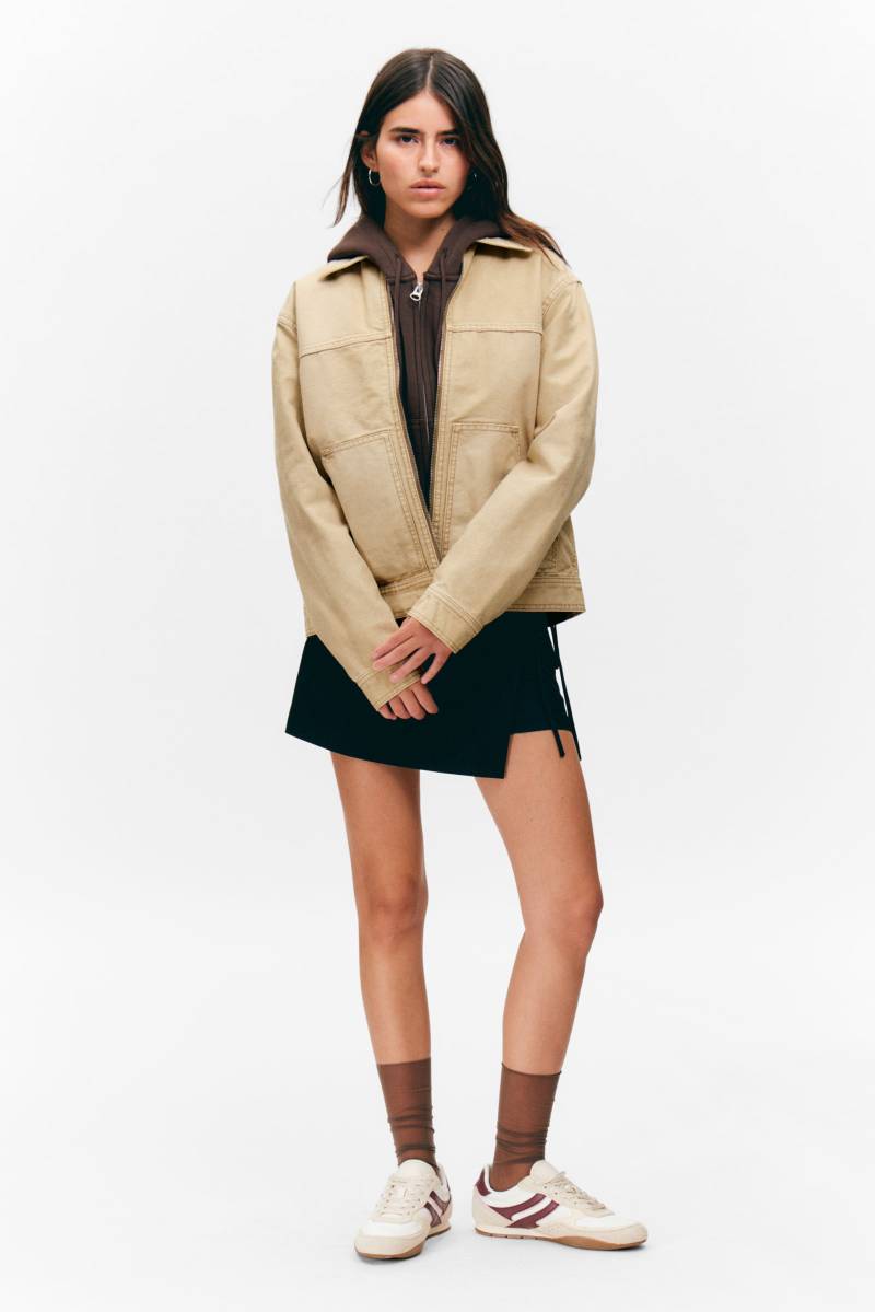 Two-way Zip Oxford Jacket von Monki