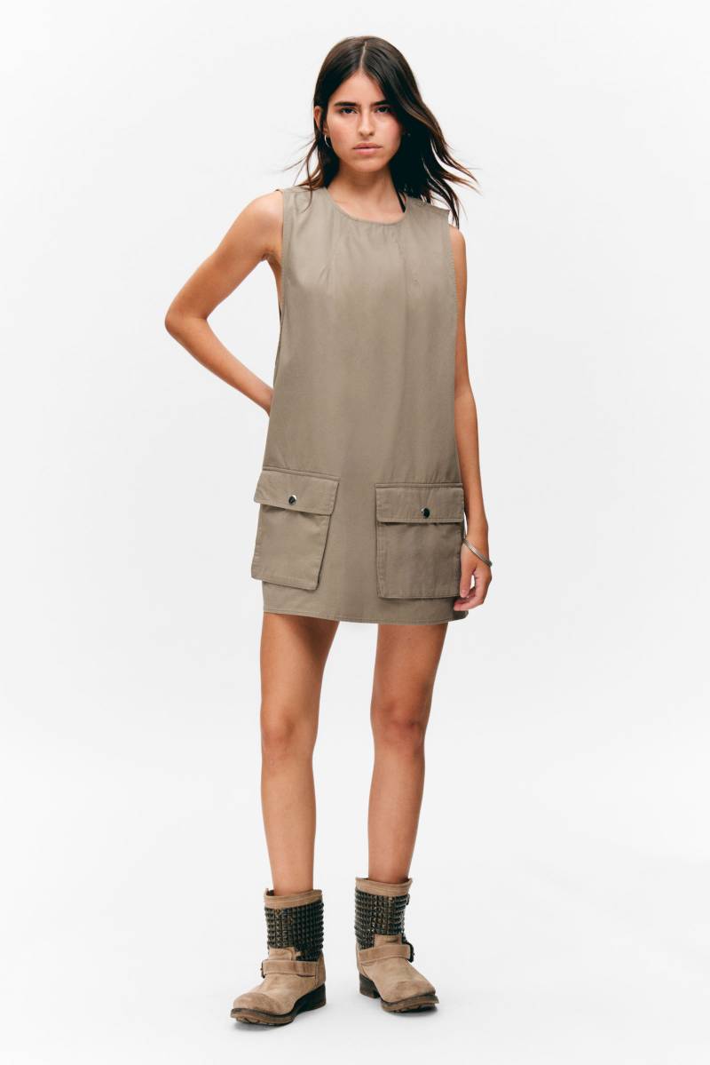 Utility Cotton Canvas Mini Pinafore Dress von Monki