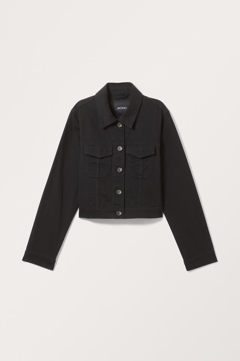 Verkürzte Twill-Jacke - Schwarz von Monki