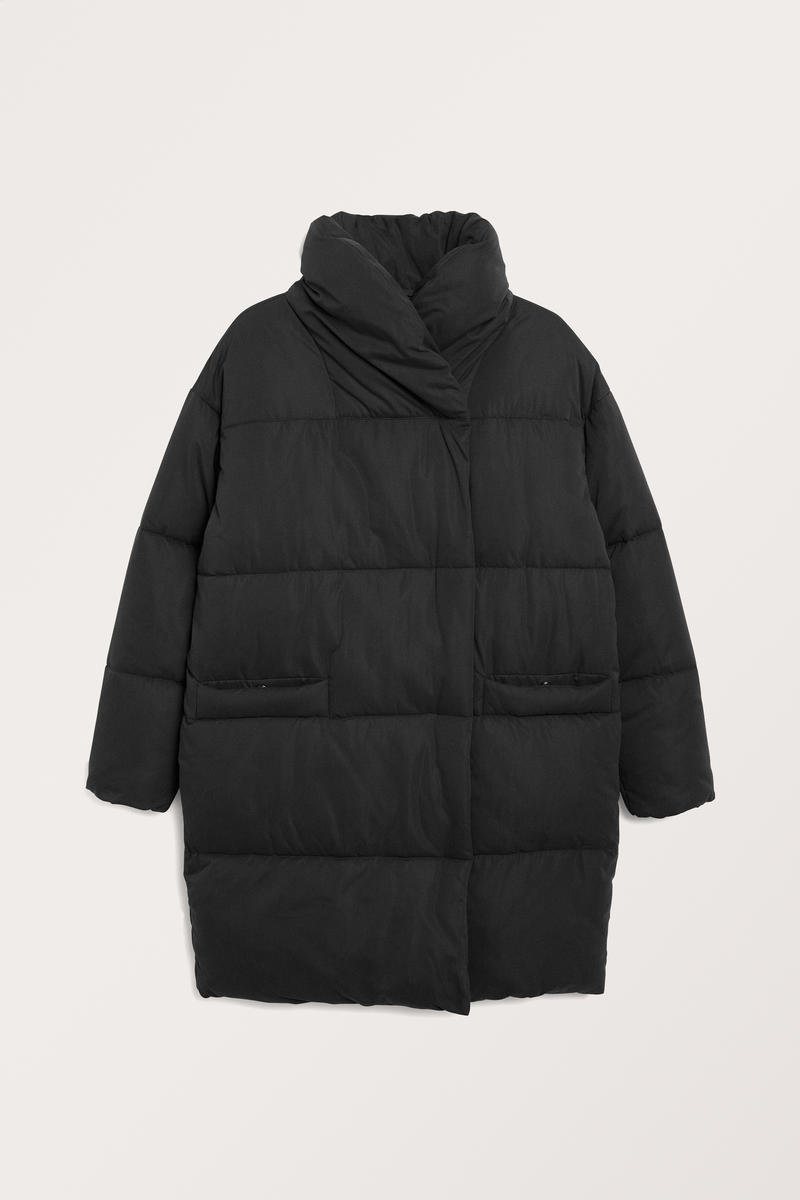 Wattierter Oversize-Mantel - Schwarz von Monki