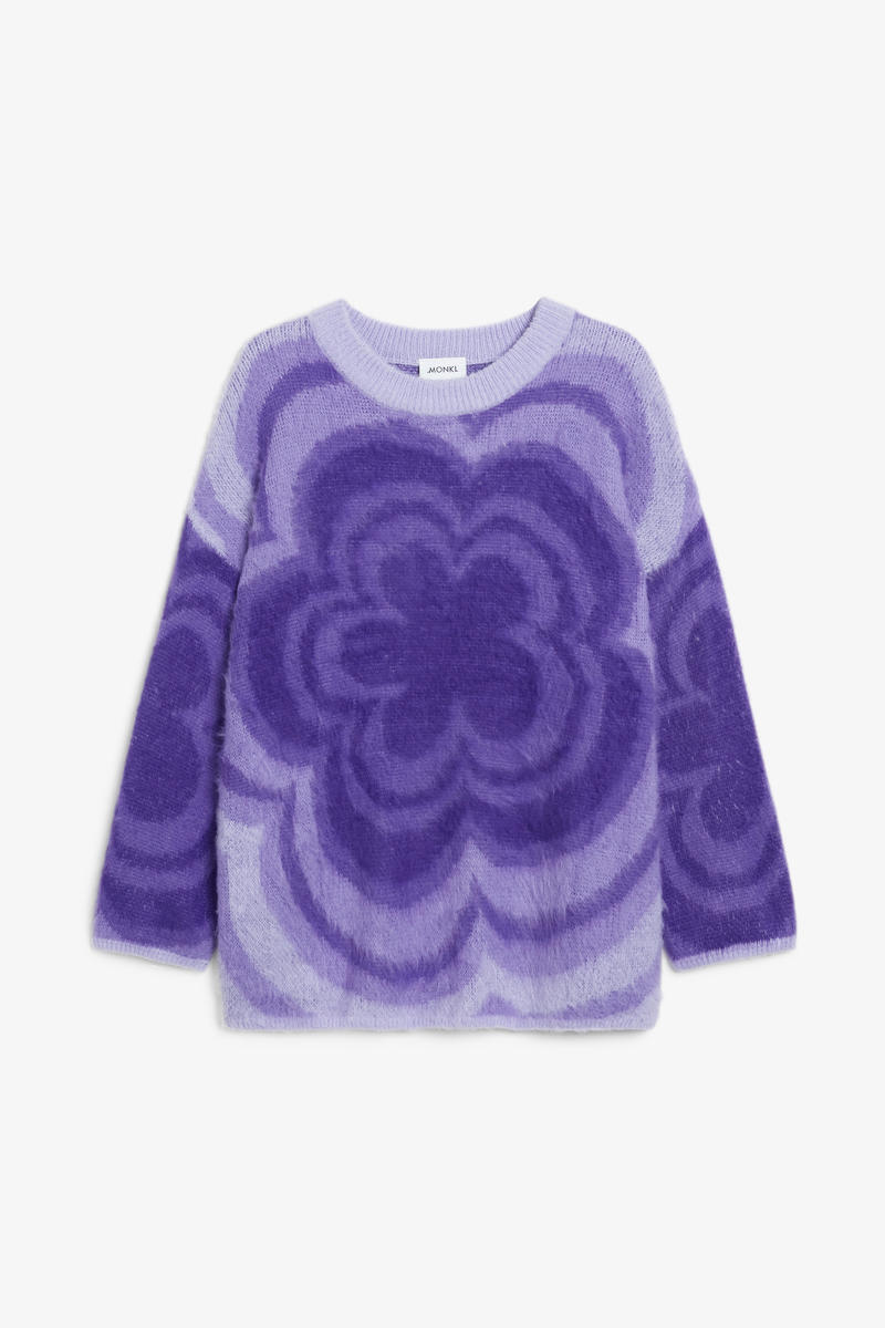 Weicher Oversize-Strickpullover - Lila von Monki