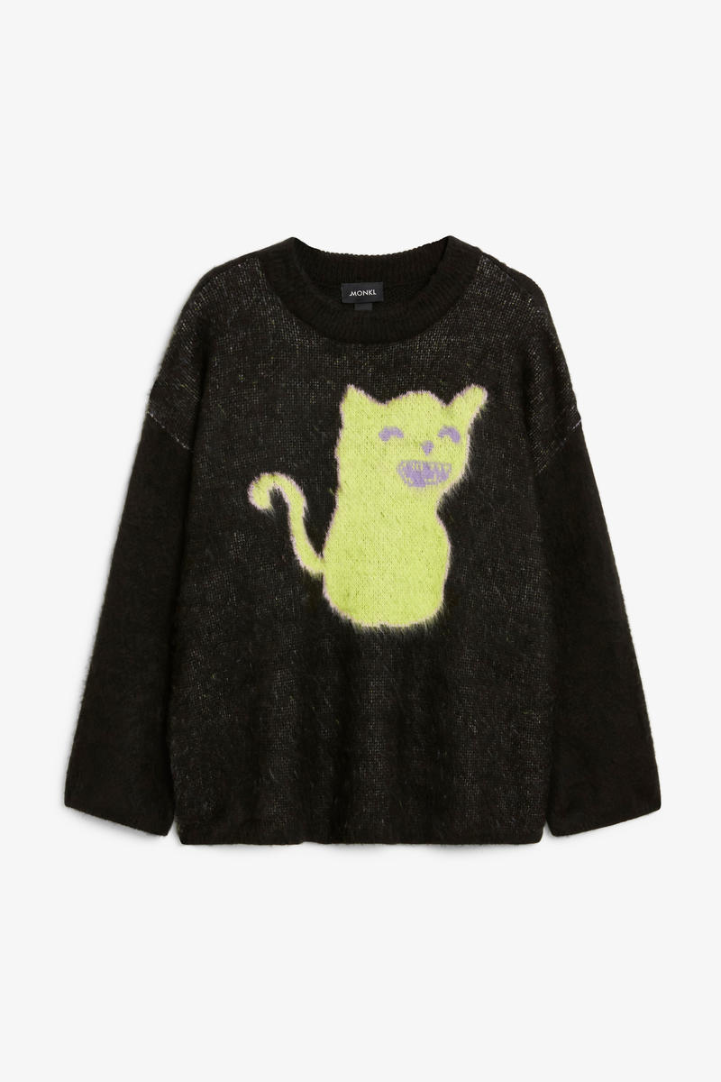 Weicher Oversize-Strickpullover - Schwarz von Monki