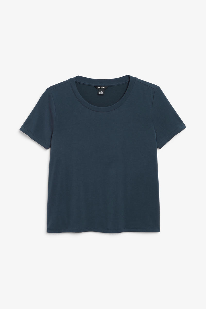 Weiches T-Shirt - Blau Weiches T-Shirt - Blau von Monki