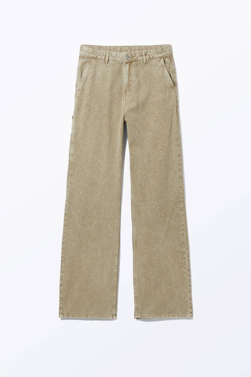 Zimmermannshose Mit Normaler, Gerader Passform - Beige von Monki