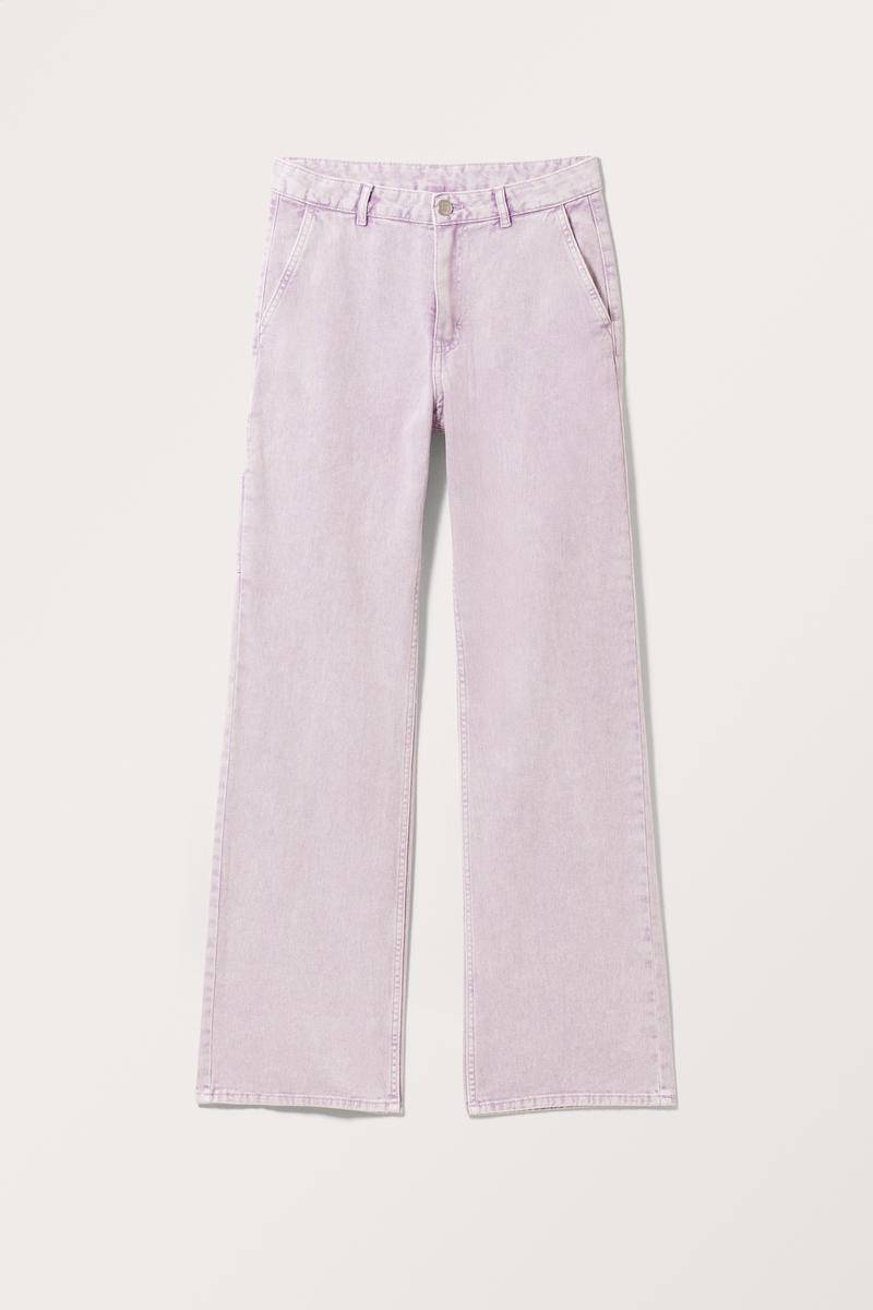 Zimmermannshose Mit Normaler, Gerader Passform - Lila von Monki