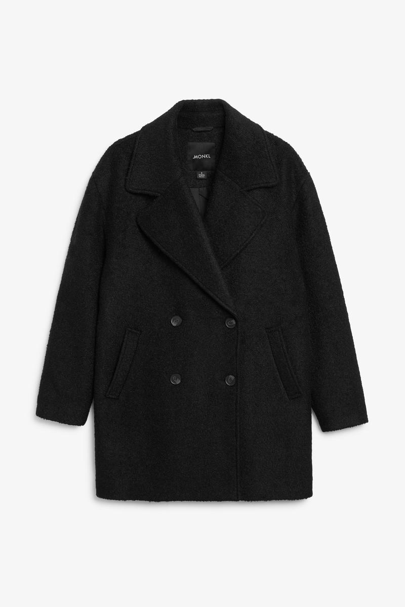 Zweireihiger Mantel In Oversized-Passform - Schwarz von Monki