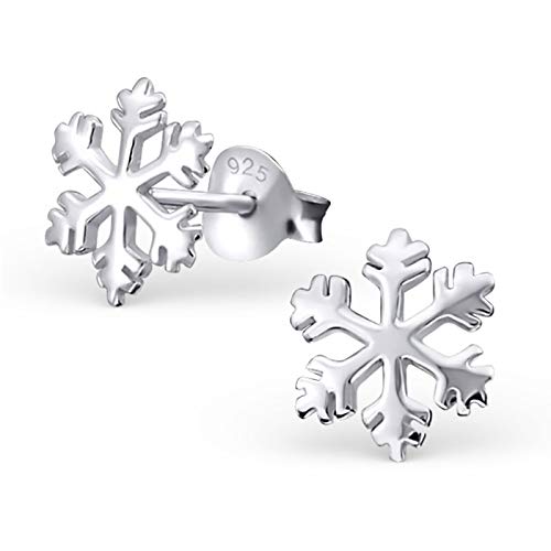 Monkimau Mädchen Ohrringe Schneeflocke Ohrstecker aus 925 Sterling Silver Silber von MONKIMAU