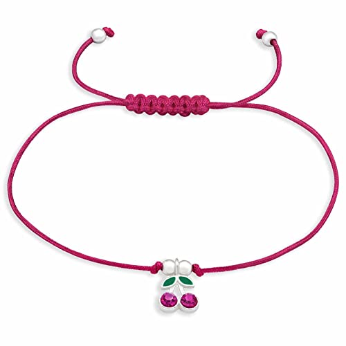 Armband mit Kirschen Anhänger aus 925 Silber von MONKIMAU