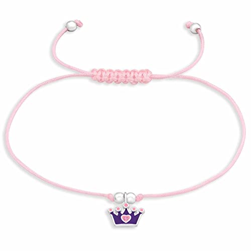 Monkimau Armband Damen Silber mit Kronen Anhänger aus 925 Sterling Silver Bracelet Women Charm Armbänder Schmuck Geschenke für Kinder Mädchen Frauen von Monkimau
