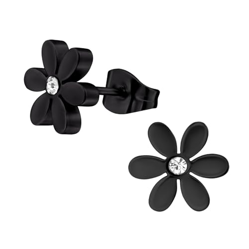 Monkimau Blume Kinder Ohrringe Chirurgenstahl | Edelstahl Hypoallergen Kinderohrringe | Mädchen Schmuck Geschenk Geschenkidee von MONKIMAU