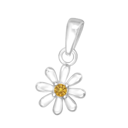 Monkimau Blumen Kinder Premium Kettenanhänger 925 Silber | Hypoallergen Kinderohrringe | Mädchen Schmuck Geschenk Geschenkidee Kette von MONKIMAU