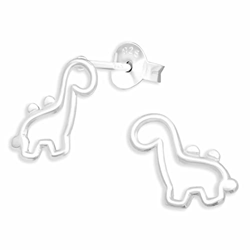 Monkimau Dino Ohrstecker Ohrringe aus 925 Silber Schmuck Silberohrringe Medizinisch für Kinder Mädchen Damen Frauen Monkimau Dino Ohrstecker Ohrringe aus 925 Silber Schmuck Silberohrringe Medizinisch für Kinder Mädchen Damen Frauen von MONKIMAU