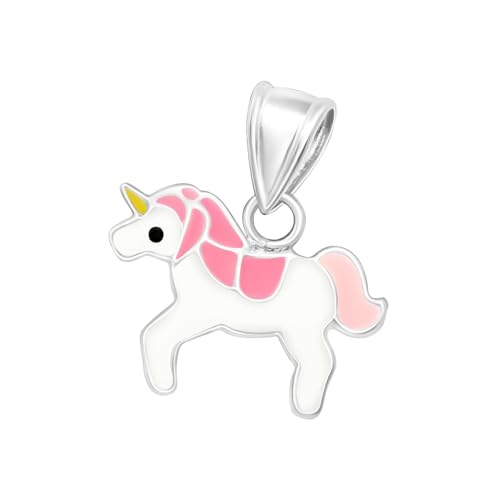 MONKIMAU Einhorn Kinder Kettenanhänger 925 Silber | Hypoallergen Kinderohrringe | Mädchen Schmuck Geschenk Geschenkidee Kette von MONKIMAU