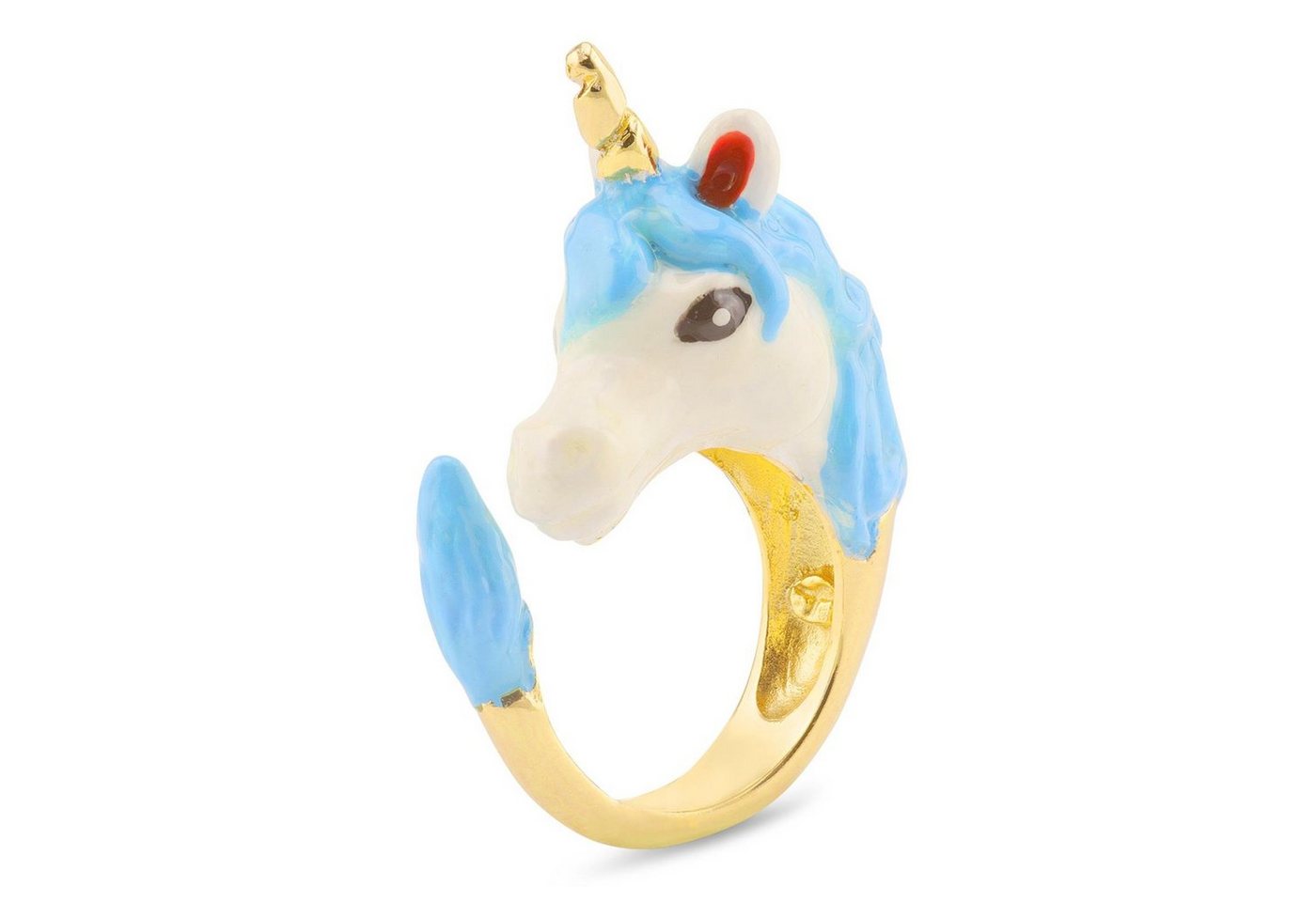 Monkimau Fingerring Einhorn Damen-Ring vergoldet (Packung), 18 Karat vergoldet von Monkimau